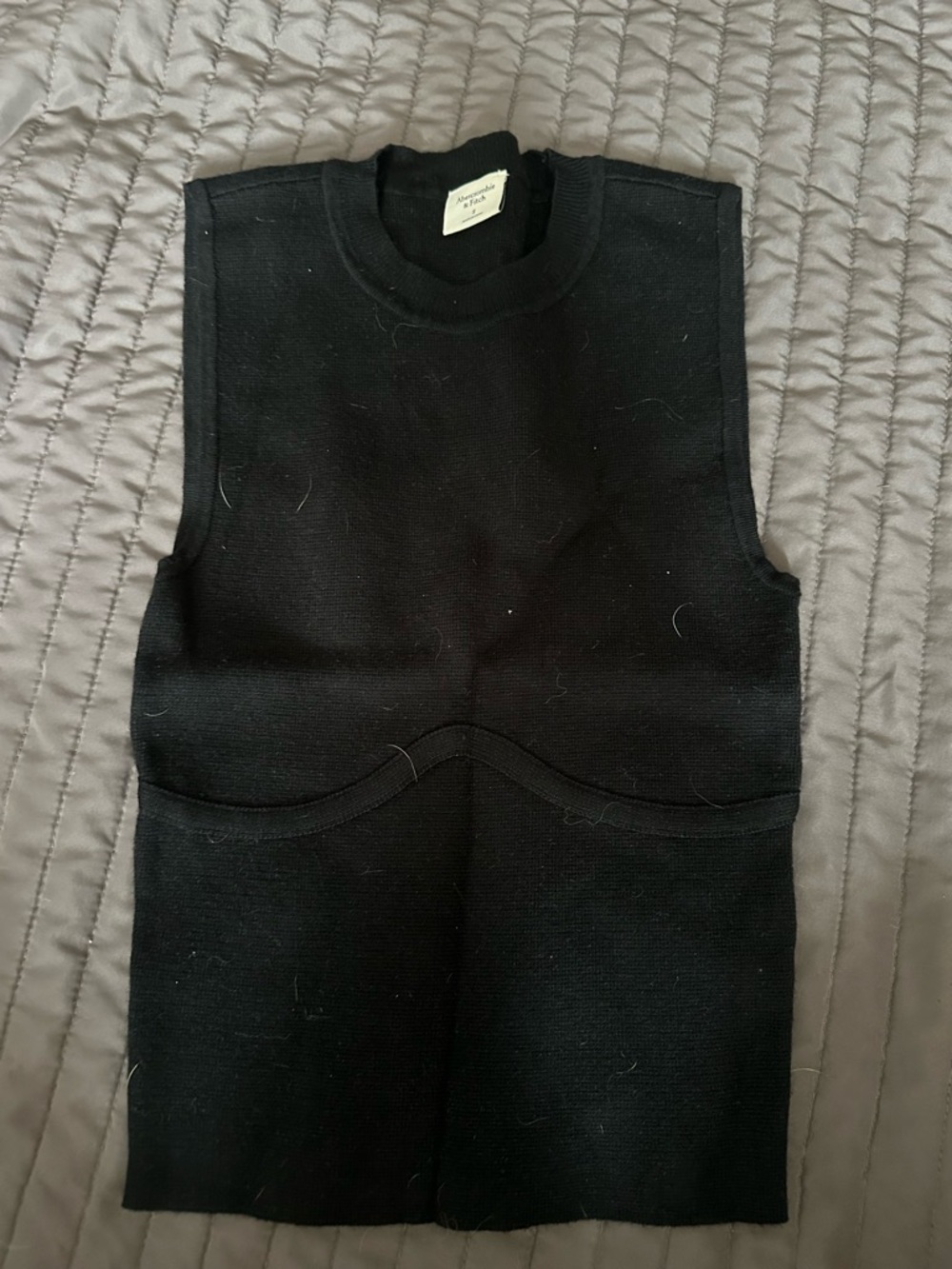 Abercrombie & Fitch Black Knit Sleeveless Top